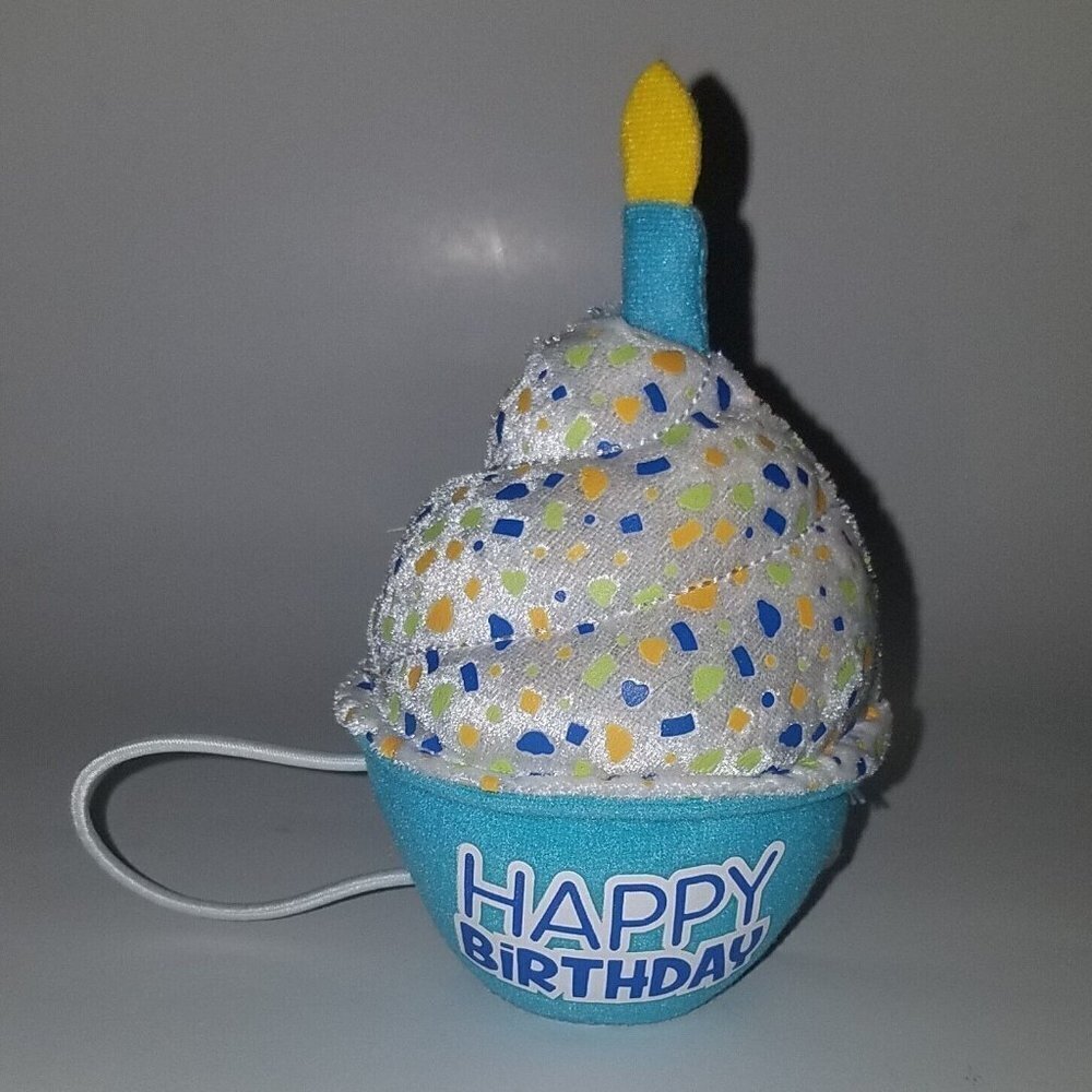 Build A Bear BABW Happy Birthday Blue White Cupcake Sprinkles Food Accessory Toy